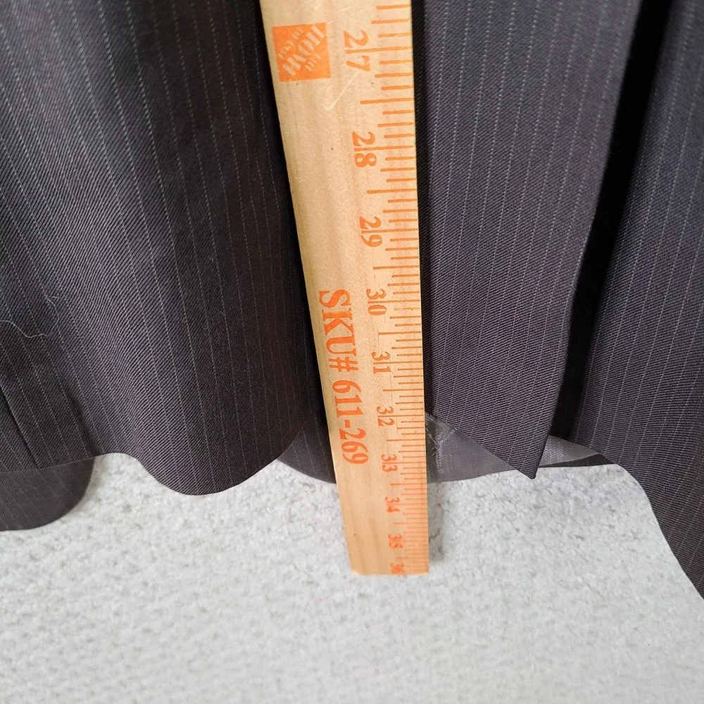 Evan Picone Jacket‎ Mens 42L Brown Striped Blazer Poly Blend 2 Button Suit Coat